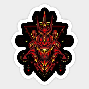 sazabi F-12 turbo war sacred geometry Sticker